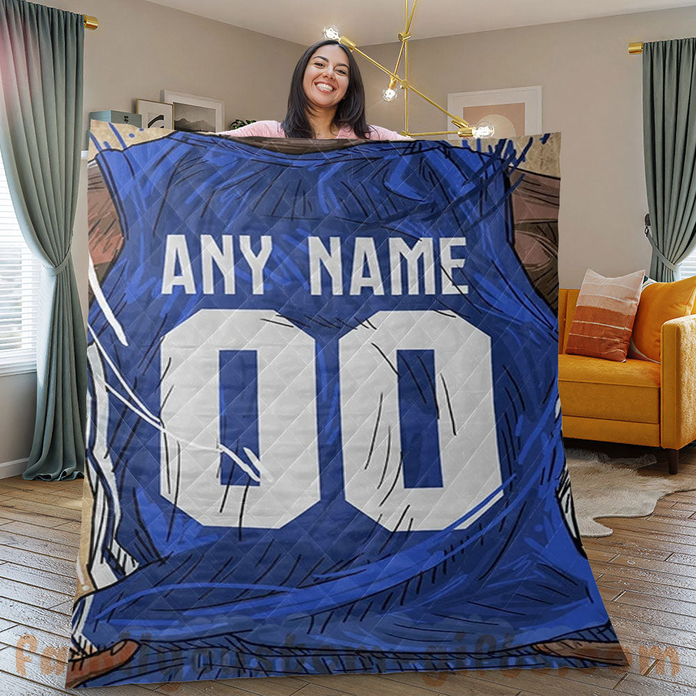 Custom Premium Quilt Blanket North Carolina Jersey Basketball Personalized Quilt Gifts for Her & Him