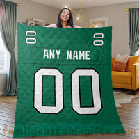 Thumbnail for Custom Premium Quilt Blanket Philadelphia Jersey American Football Personalized Quilt Gifts for Her & Him