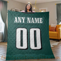 Thumbnail for Custom Premium Quilt Blanket Philadelphia Jersey American Football Personalized Quilt Gifts for Her & Him