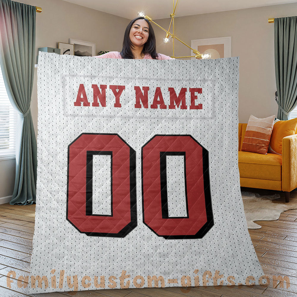 Custom Premium Quilt Blanket San Francisco Jersey American Football Personalized Quilt Gifts for Her & Him