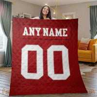 Thumbnail for Custom Premium Quilt Blanket San Francisco Jersey American Football Personalized Quilt Gifts for Her & Him