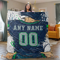 Thumbnail for Custom Premium Quilt Blanket Seattle Seahawks Jersey American Football Personalized Quilt Gifts for Her & Him