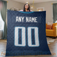 Thumbnail for Custom Premium Quilt Blanket Tennessee Jersey American Football Personalized Quilt Gifts for Her & Him