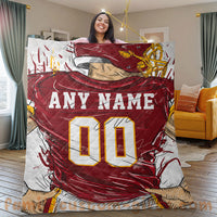 Thumbnail for Custom Premium Quilt Blanket Washington Jersey American Football Personalized Quilt Gifts for Her & Him