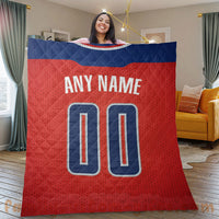 Thumbnail for Custom Premium Quilt Blanket Washington Jersey Basketball Personalized Quilt Gifts for Her & Him