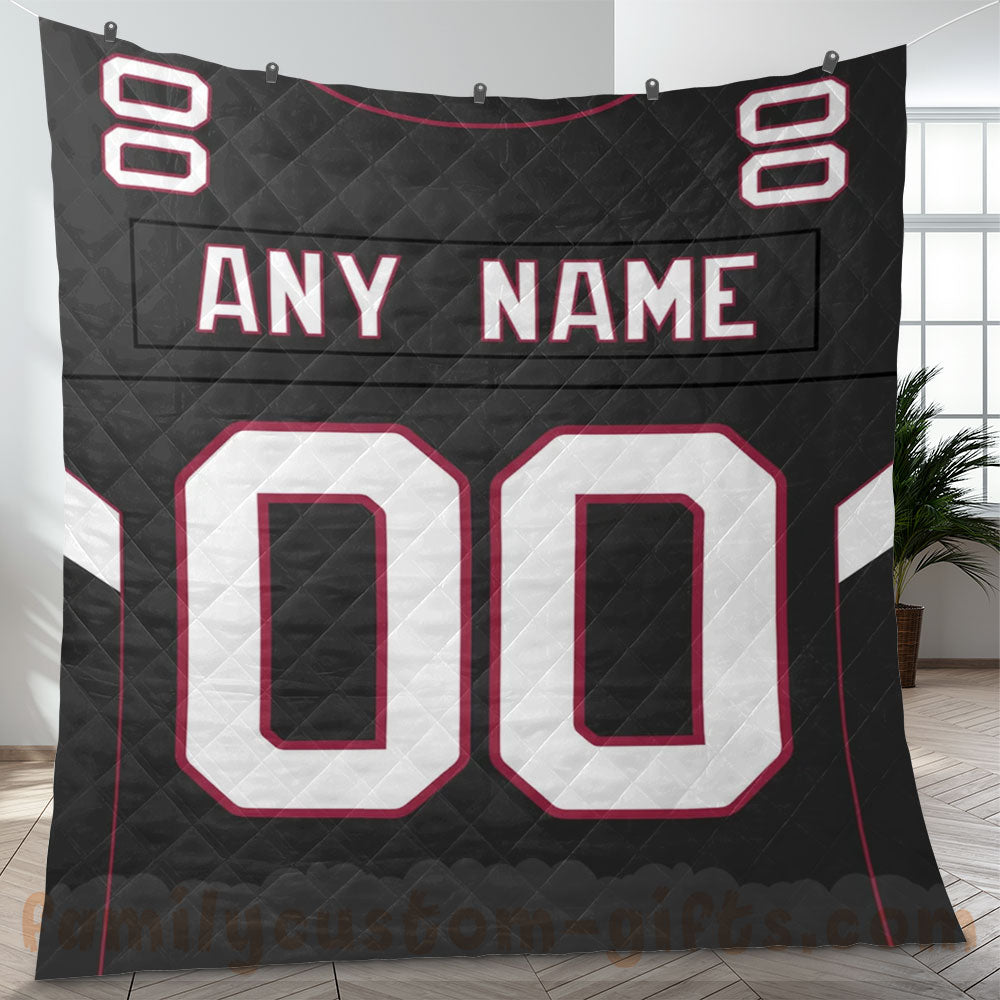 Custom Premium Quilt Blanket Arizona Jersey American Football Personalized Quilt Gifts for Her & Him