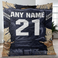 Thumbnail for Custom Premium Quilt Blanket Dallas Jersey American Football Personalized Quilt Gifts for Her & Him