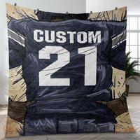 Thumbnail for Custom Premium Quilt Blanket Dallas Jersey American Football Personalized Quilt Gifts for Her & Him