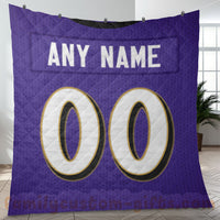 Thumbnail for Custom Premium Quilt Blanket Baltimore Jersey American Football Personalized Quilt Gifts for Her & Him