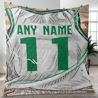 Thumbnail for Custom Premium Quilt Blanket Boston Jersey Basketball Personalized Quilt Gifts for Her & Him