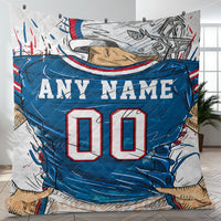 Thumbnail for Custom Premium Quilt Blanket Buffalo Jersey American Football Personalized Quilt Gifts for Her & Him