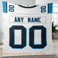 Thumbnail for Custom Premium Quilt Blanket Carolina Jersey American Football Personalized Quilt Gifts for Her & Him