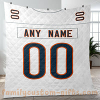 Thumbnail for Custom Premium Quilt Blanket Chicago Jersey American Football Personalized Quilt Gifts for Her & Him