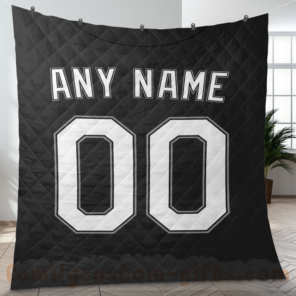 Custom Premium Quilt Blanket Chicago Jersey Baseball Personalized Quilt Gifts for Her & Him