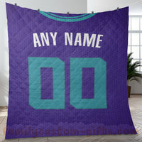 Thumbnail for Custom Premium Quilt Blanket Charlotte Jersey Basketball Personalized Quilt Gifts for Her & Him