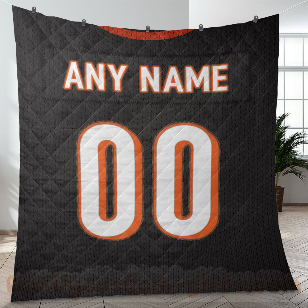Custom Premium Quilt Blanket Cincinnati Jersey American Football Personalized Quilt Gifts for Her & Him