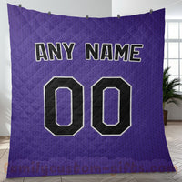 Thumbnail for Custom Premium Quilt Blanket Colorado Jersey Baseball Personalized Quilt Gifts for Her & Him