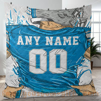 Thumbnail for Custom Premium Quilt Blanket Detroit Jersey American Football Personalized Quilt Gifts for Her & Him