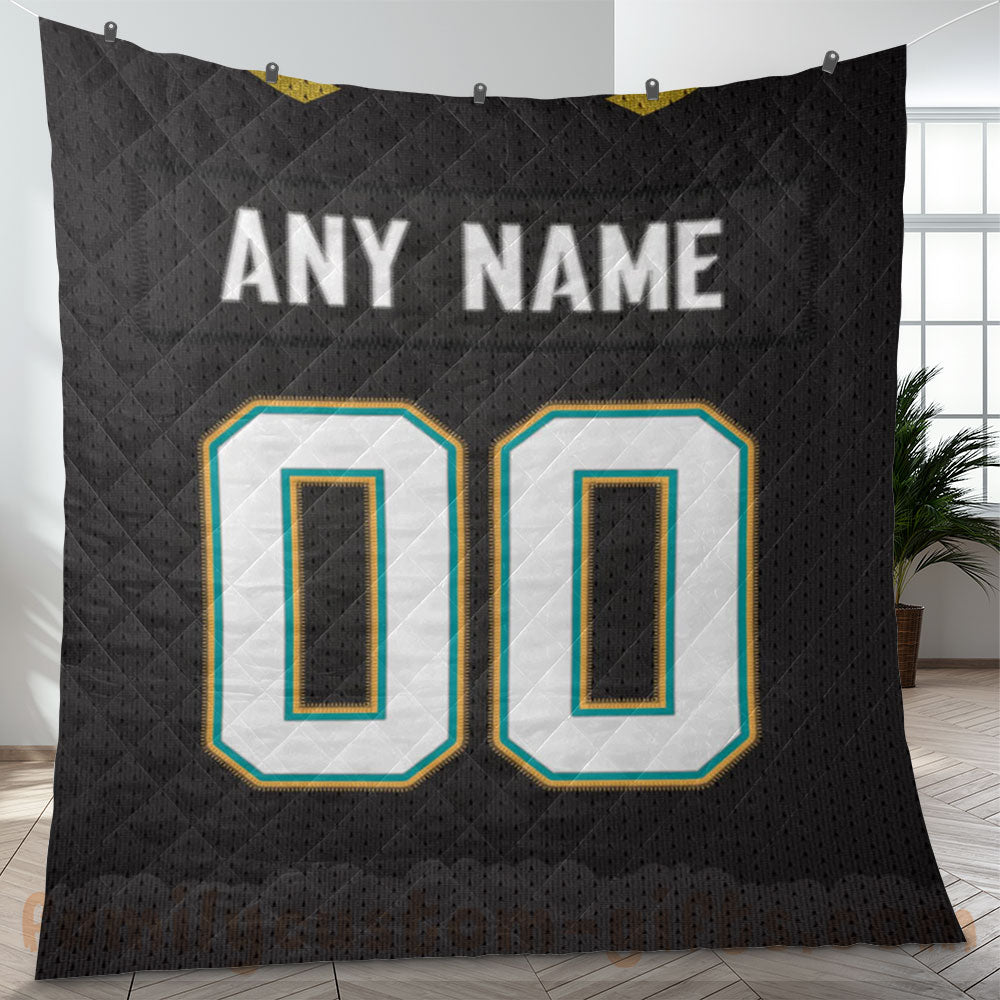 Custom Premium Quilt Blanket Jacksonville Jersey American Football Personalized Quilt Gifts for Her & Him