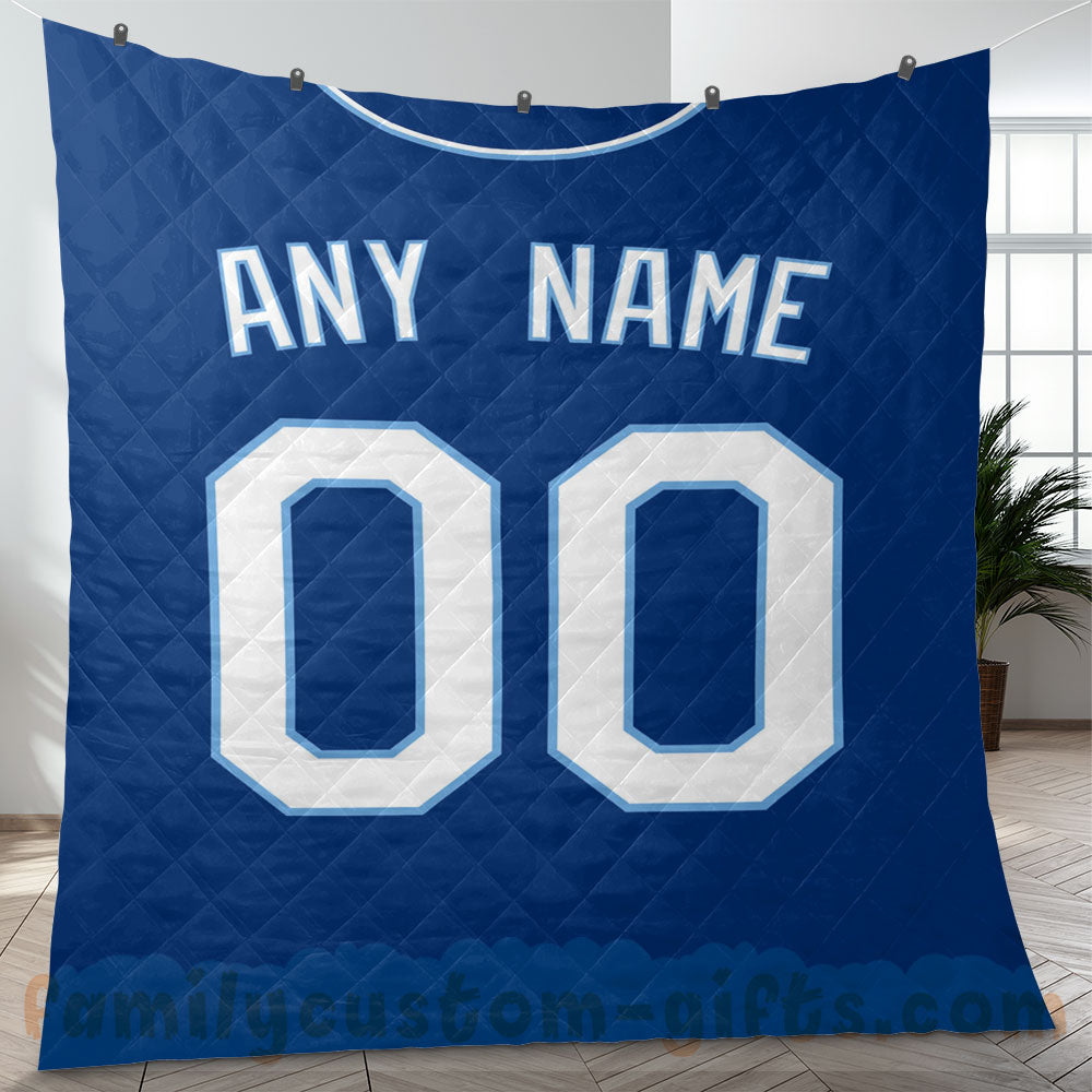 Custom Premium Quilt Blanket Kansas City Jersey Baseball Personalized Quilt Gifts for Her & Him