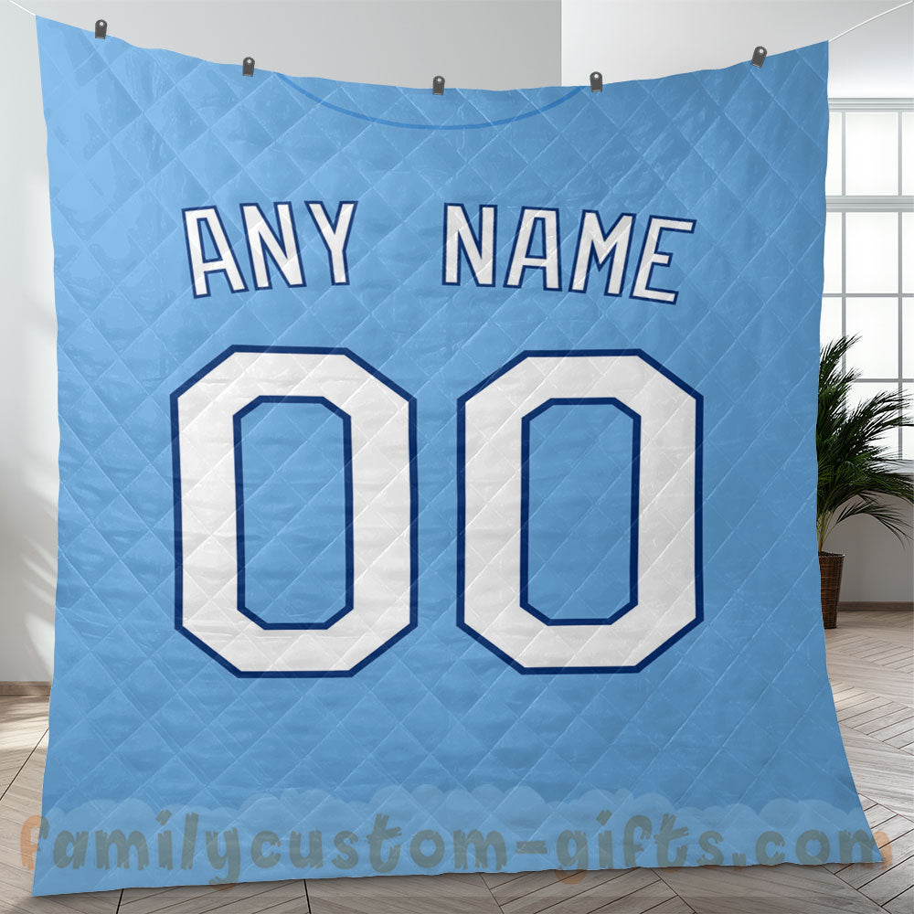 Custom Premium Quilt Blanket Kansas City Jersey Baseball Personalized Quilt Gifts for Her & Him