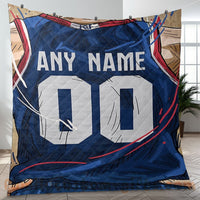 Thumbnail for Custom Premium Quilt Blanket Kansas Jersey Basketball Personalized Quilt Gifts for Her & Him