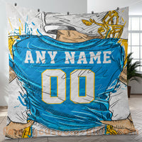 Thumbnail for Custom Premium Quilt Blanket Los Angeles Jersey Football Personalized Quilt Gifts for Her & Him