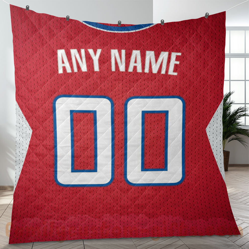 Custom Premium Quilt Blanket Los Angeles Jersey Basketball Personalized Quilt Gifts for Her & Him