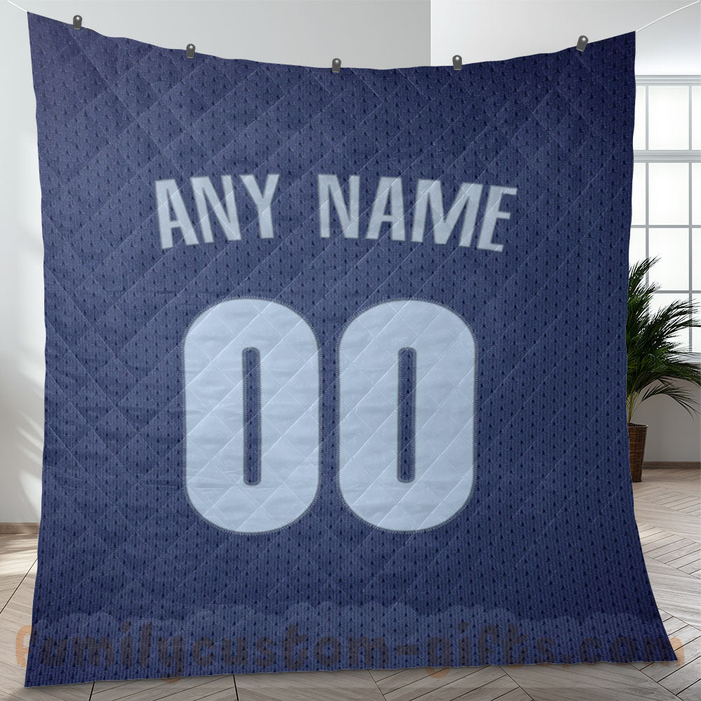 Custom Premium Quilt Blanket Memphis Jersey Basketball Personalized Quilt Gifts for Her & Him