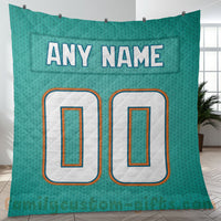 Thumbnail for Custom Premium Quilt Blanket Miami Jersey American Football Personalized Quilt Gifts for Her & Him