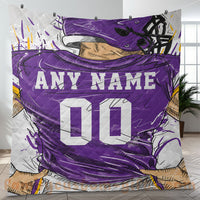 Thumbnail for Custom Premium Quilt Blanket Minnesota Jersey American Football Personalized Quilt Gifts for Her & Him