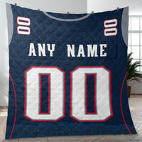 Thumbnail for Custom Premium Quilt Blanket New England Jersey American Football Personalized Quilt Gifts for Her & Him