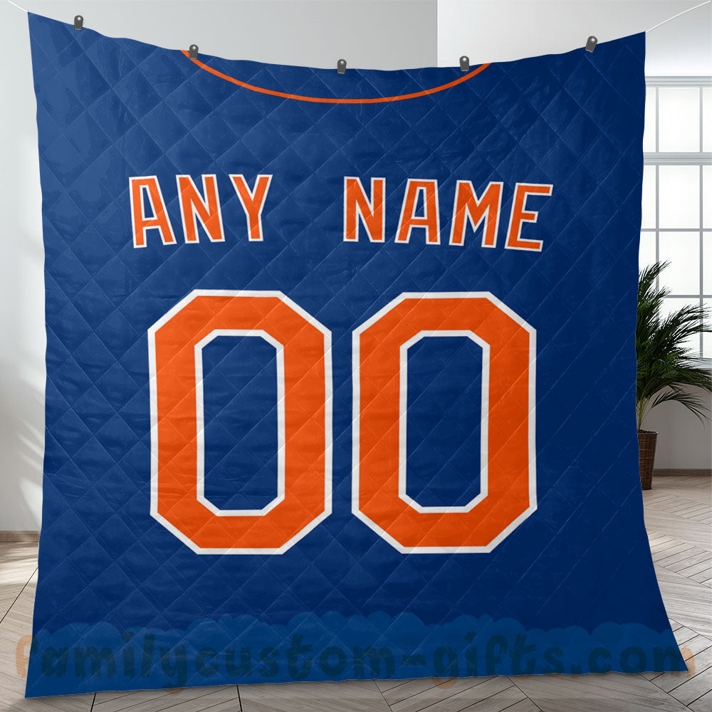 Custom Premium Quilt Blanket New York Jersey Baseball Personalized Quilt Gifts for Her & Him