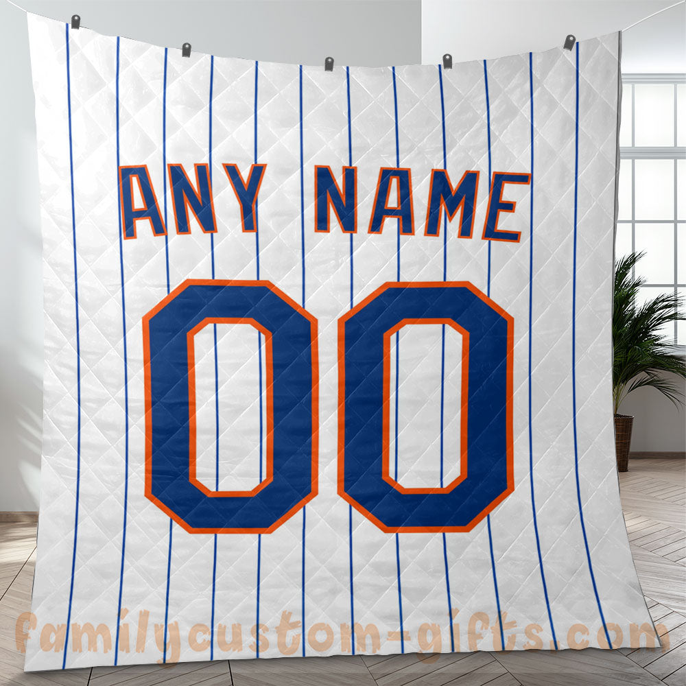 Custom Premium Quilt Blanket New York Jersey Baseball Personalized Quilt Gifts for Her & Him