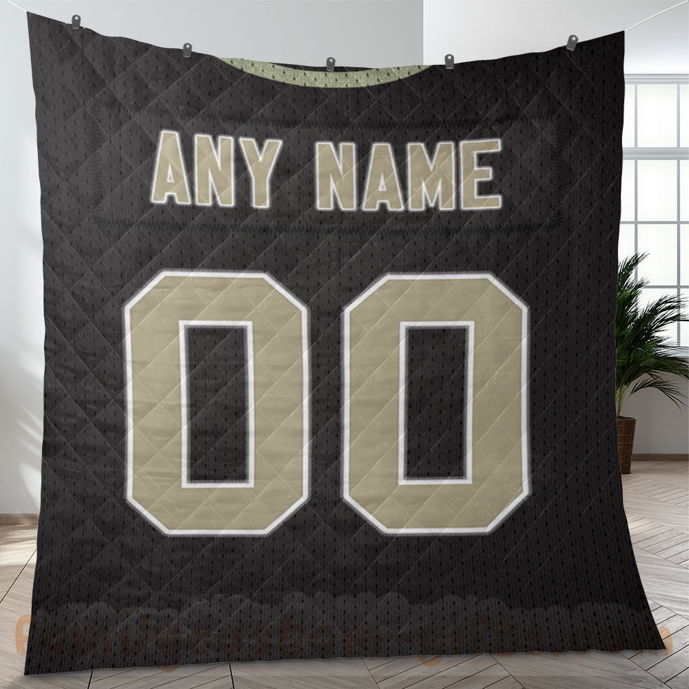 Custom Premium Quilt Blanket New Orleans Jersey American Football Personalized Quilt Gifts for Her & Him