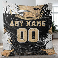 Thumbnail for Custom Premium Quilt Blanket New Orleans Jersey American Football Personalized Quilt Gifts for Her & Him