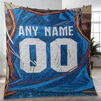 Thumbnail for Custom Premium Quilt Blanket Oklahoma City Jersey Basketball Personalized Quilt Gifts for Her & Him