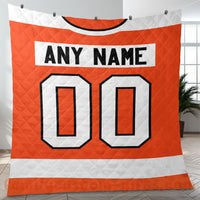 Thumbnail for Custom Premium Quilt Blanket Philadelphia Jersey Ice Hockey Personalized Quilt Gifts for Her & Him