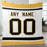 Thumbnail for Custom Premium Quilt Blanket Pittsburgh Jersey Ice Hockey Personalized Quilt Gifts for Her & Him