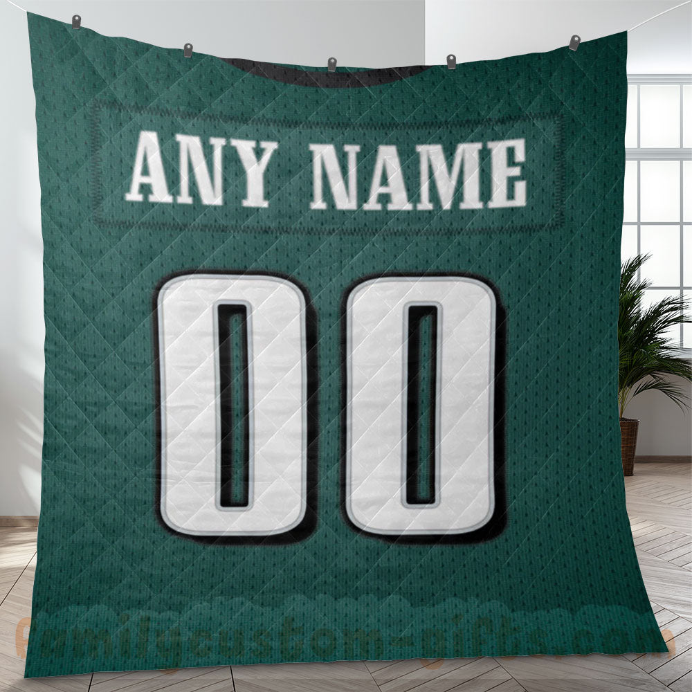 Custom Premium Quilt Blanket Philadelphia Jersey American Football Personalized Quilt Gifts for Her & Him