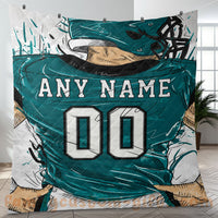 Thumbnail for Custom Premium Quilt Blanket Philadelphia Jersey American Football Personalized Quilt Gifts for Her & Him
