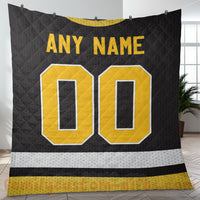 Thumbnail for Custom Premium Quilt Blanket Pittsburgh Jersey Ice Hockey Personalized Quilt Gifts for Her & Him