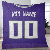 Thumbnail for Custom Premium Quilt Blanket Sacramento Jersey Basketball Personalized Quilt Gifts for Her & Him