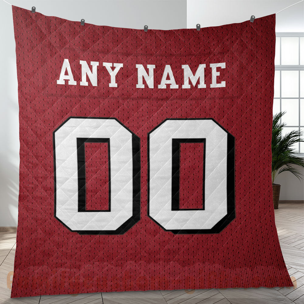 Custom Premium Quilt Blanket San Francisco Jersey American Football Personalized Quilt Gifts for Her & Him