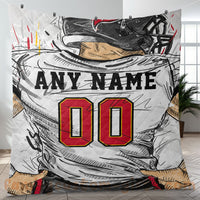 Thumbnail for Custom Premium Quilt Blanket Tampa Bay Jersey American Football Personalized Quilt Gifts for Her & Him