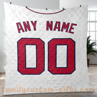 Thumbnail for Custom Premium Quilt Blanket Washington Jersey Baseball Personalized Quilt Gifts for Her & Him