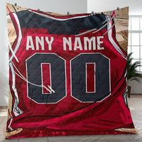 Thumbnail for Custom Premium Quilt Blanket Washington Jersey Basketball Personalized Quilt Gifts for Her & Him