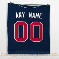 Thumbnail for Custom Premium Quilt Blanket Atlanta Jersey Baseball Personalized Quilt Gifts for Her & Him