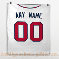 Thumbnail for Custom Premium Quilt Blanket Atlanta Jersey Baseball Personalized Quilt Gifts for Her & Him