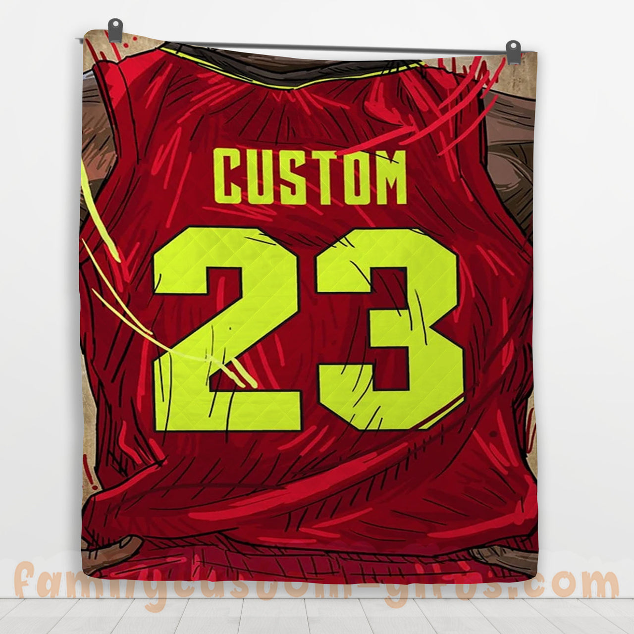 Custom Premium Quilt Blanket Atlanta Jersey Basketball Personalized Quilt Gifts for Her & Him